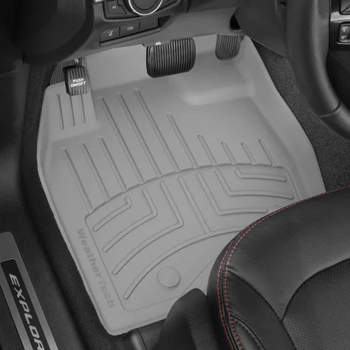 Vista 2 de WeatherTech FloorLiner HP - Juego completo de alfombrillas para Ford Explorer (44359-1-4-3IM), color negro