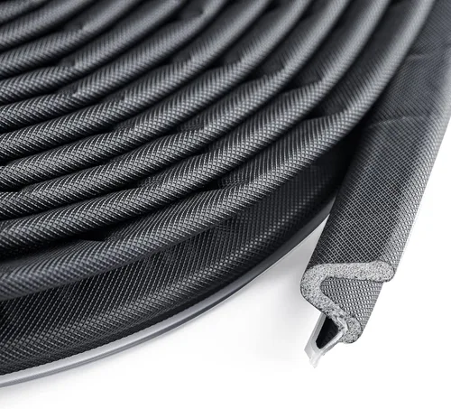 Vista 10 de BBTO Burlete para puertas y ventanas Burlete exterior en forma de V para puerta de garaje con espuma de bloqueo de espacio con ranura de sierra