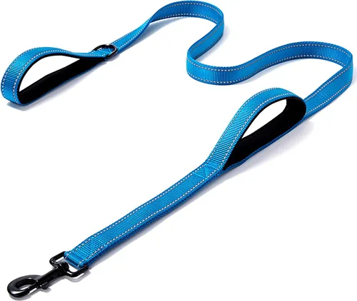 Vista 7 de Correa resistente para perro, 2 asas con asa de tráfico acolchada para control adicional, 6 pies de largo, perfecta para perros medianos a grandes