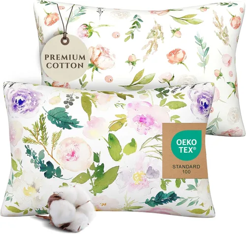 Vista 13 de Pobi Baby - Funda de almohada de algodón de 13 x 18 pulgadas, funda de almohada pequeña de alta calidad para niños y bebés, cómoda funda de almohada