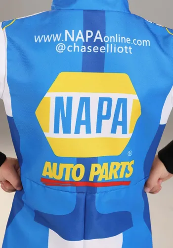 Vista 7 de NASCAR Kids Chase Elliott Suit Boys, Blue Race Car Driver Halloween Costume