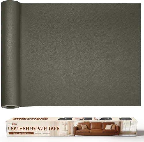 Vista 20 de ONine Reparación profesional de cuero para sofá, cinta de reparación de cuero de 3 x 60 pulgadas (cuero gris oscuro)