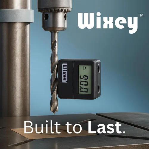 Vista 4 de Wixey Digital Angle Gauge w/Flip-Out Display–Easy-to-Read Magnetic Digital Angle Finder for Setting The Angles of Jointer Fences & More – Perfect