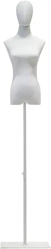 Vista 8 de Adjustable Female Dress Form Mannequin Torso 130-185cm - Perfect for Clothing, Jewelry Display & Sewing, Includes Detachable Arms & Head, Sturdy