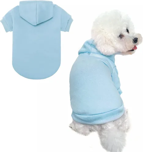 Vista 63 de BINGPET - Sudaderas con capucha de seguridad para perros, suéter para cachorros, abrigos para perros para clima frío, suéter con capucha de forro
