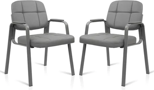 Vista 35 de CLATINA Silla de recepción de invitados, sillas de sala de conferencias, sillas de sala de espera con brazos acolchados, silla de escritorio sin