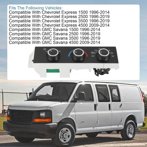Vista 3 de DICMIC Módulo de control climático del calentador de A/C delantero Compatible con 1996-2014 Chevrolet Express 1500 GMC Savana 1500 1996-2020