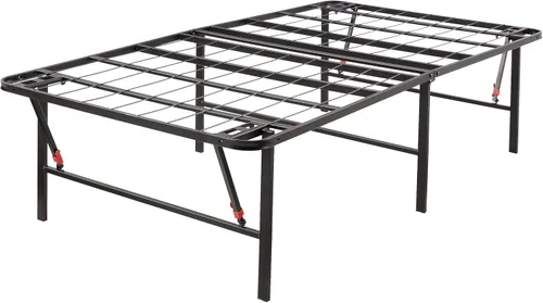 Vista 27 de Marco de cama plegable de metal de 14 pulgadas con montaje sin herramientas, no necesita un somier - completo - Básicos de Yaxa