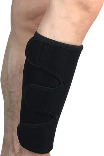 Vista 3 de Soporte de pantorrilla, manga de compresión para tablilla de espinilla (1 par) para hinchazón, edema, senderismo, entrenamiento, soporte ajustable