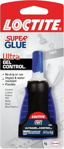 Loctite Super Glue Ultra Gel Control, Transparente, Botella de 0.14 fl oz, 1 Paquete - Superpegamento para Plástico, Madera, Metal, Manualidades y