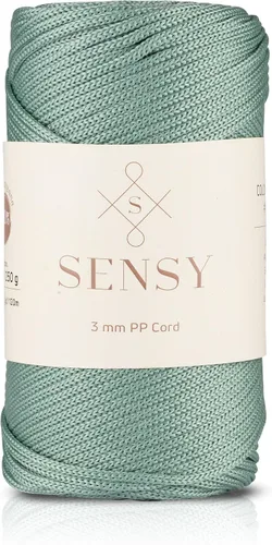Vista 121 de Cuerda de poliéster Sensy Premium de 3 mm, 120 metros, 100% cordón de polipropileno, cuerda de macramé de 3 mm, cordón para bolsos de ganchillo Negro