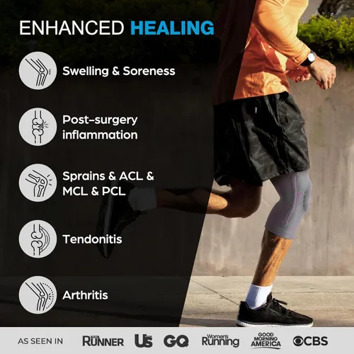 Vista 79 de NEENCA - Rodillera profesional de compresión, tecnología de punto horizontal, grado médico, para desgarro de menisco, ligamento anterior cruzado