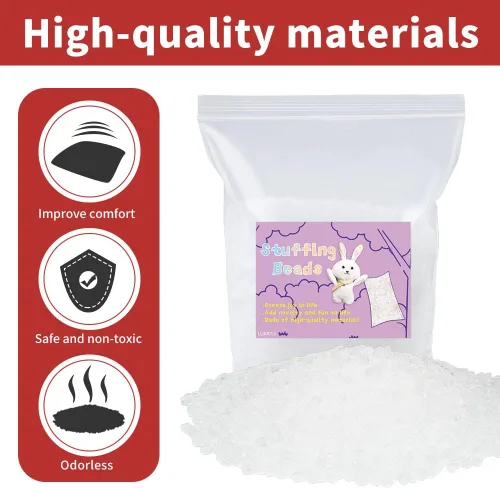 Vista 3 de FTEVEN Cuentas de relleno de 1.54 libras, cuentas de relleno de plástico de alta calidad, cuentas de relleno de polietileno, cuentas de relleno