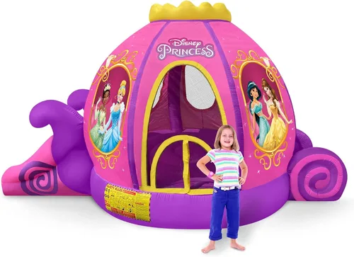 Vista 17 de Funormous Baby Shark - Casa de rebote con tobogán húmedo o seco, tobogán acuático inflable Pink Fong, diversión de tobogán acuático curvo