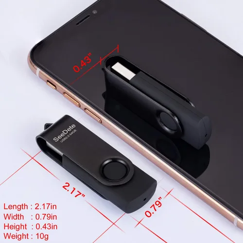 Vista 4 de Unidades flash USB de 64 GB, memoria USB, diseño giratorio de pulgar, Memory Stick con luz LED para almacenamiento externo y datos de respaldo