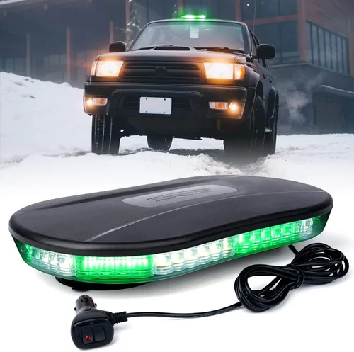 Vista 8 de Xprite - Barra de luces estroboscópicas LED ámbar COB de techo, súper brillante, luz de precaución y advertencia para quitanieves con 19 patrones