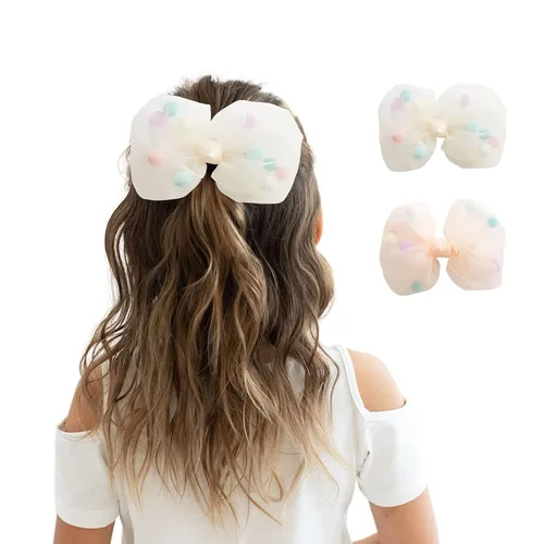 2 pinzas para el cabello con lazo grande para niñas y mujeres, accesorio elegante para el cabello para cumpleaños, uso diario, vacaciones y fiestas