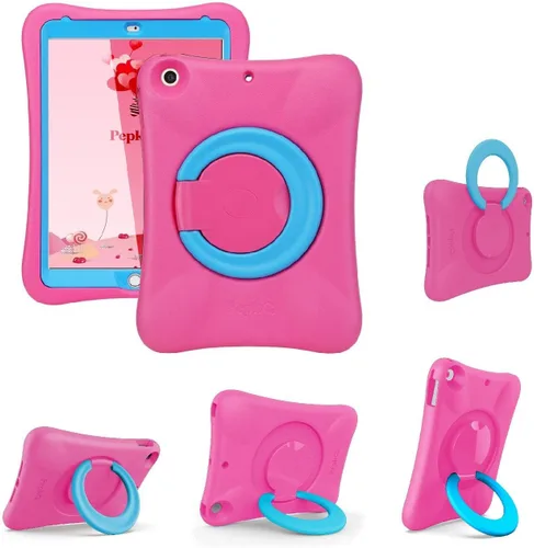 Vista 8 de NLR FUN Pepkoo Funda para niños para iPad, cubierta a prueba de golpes para iPad de 9.7” de 6ª/5ª generación (2018/2017) / iPad Air 2 / iPad Air