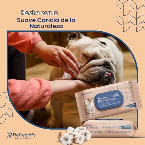 Vista 6 de Toallitas para perros para patas y glúteos (400 unidades) toallitas