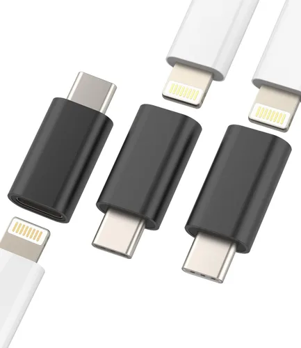 Vista 12 de Paquete de 3 adaptadores USB C macho a compatible con Lightning hembra, compatible con Apple iPhone15 Pro Max Plus iPad Pro Air Mini para Galaxy