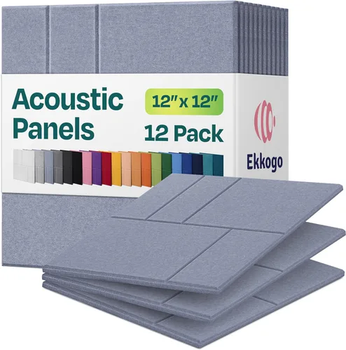 Vista 34 de Paneles acústicos de alta densidad para amortiguar sonidos, forma hexagonal, paquete de 12 unidades de 14" x 12.1" x 0.4", color turquesa océano