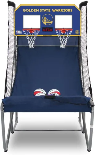 Vista 35 de Pop-A-Shot - Home Dual Shot Arcade Basketball Game with NBA Graphics l Sensor Scoring l 16 Game Modes l 7 Balls l Foldable Storage l for All NBA Fans