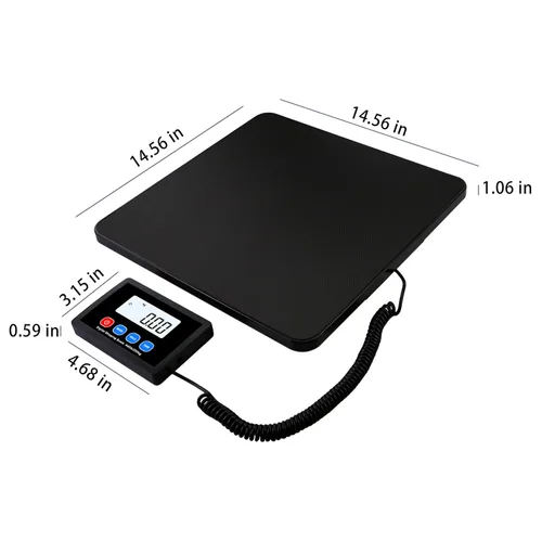 Vista 8 de Báscula digital de envío de 440 libras/0.35 oz, función de retención/tara con alta precisión, báscula postal resistente