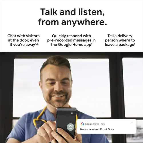 Vista 7 de Timbre de video Nest de Google - (con cable, 2ª generación) - Cámara de timbre de video con cable - Cámara de seguridad para timbre - Ivy
