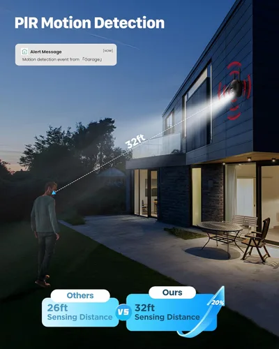 Vista 7 de SIIOOE Cámaras de Seguridad Inalámbricas para Exteriores con Energía Solar: Cámara WiFi 2K para Sistema de Seguridad del Hogar - Cámara con Sensor