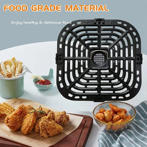 Vista 2 de Zerodis Sartén de repuesto para freidora de aire, placa de parrilla para freidora de aire, bandeja de placa de cocina, accesorios para freidora