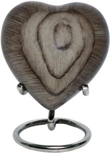 Vista 11 de BOLD & DIVINE Urna de recuerdo con temática texturizada de madera, urna conmemorativa de cenizas humanas, entierro, urnas de cremación fúnebre