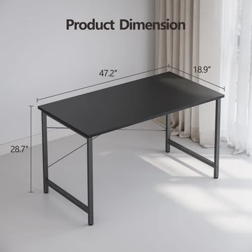 Vista 51 de CubiCubi Escritorio para computadora, escritorio pequeño de oficina en casa de 40 pulgadas, mesa de PC de estilo moderno y simple para el hogar
