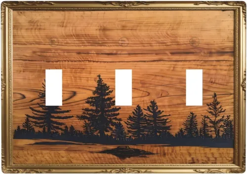 Vista 122 de Cubiertas Decorativas de Arte para Interruptores de Luz de Hojas de Otoño Placa de Pared de Palanca Individual Cubierta Decorativa para Interruptor