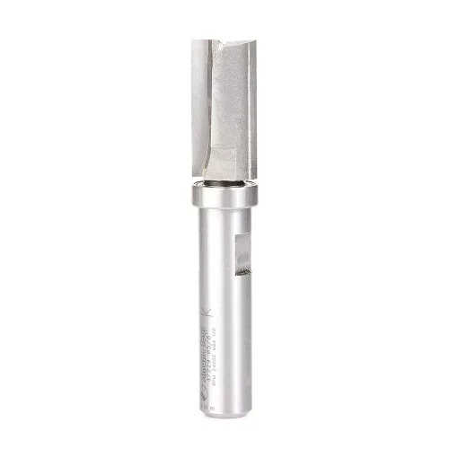 Vista 2 de Amana Tool 45460-3US Broca de enrutador con punta de carburo, plantilla de inmersión de recorte uniforme, ángulo de corte superior, 1/2 pulg.
