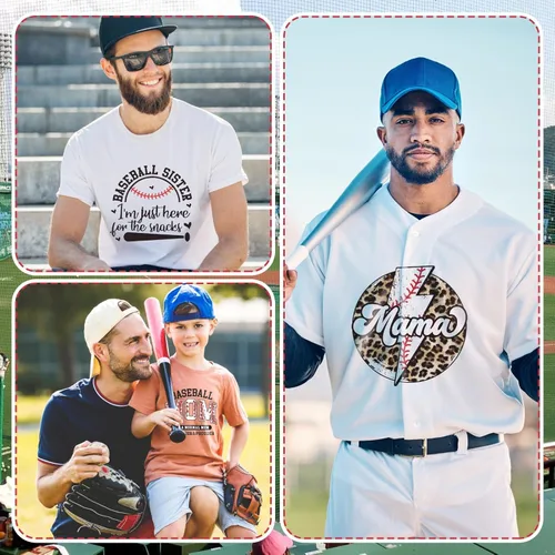 Vista 2 de 30 parches de transferencia de calor de béisbol, parches de transferencia de calor listos para prensar, parches de vinilo de transferencia de calor