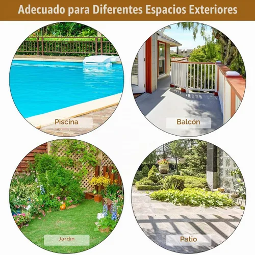 Vista 6 de Tangkula Juego de 3 mecedoras de mimbre para patio, mecedoras al aire libre y mesa con cojines, mesa de centro de cristal con estante de Beige