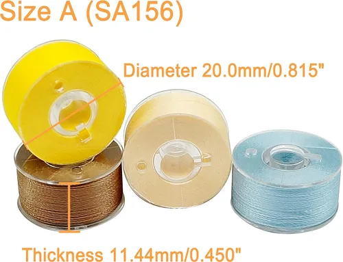 Vista 3 de New Brothread 25 piezas de colores surtidos 70D/2 (60WT) hilo de bobina preenrollado tamaño A SA156 para bordado y máquina de coser DIY hilo