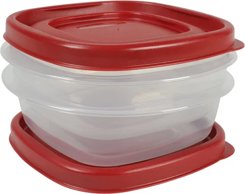 Contenedor de almacenamiento de alimentos Rubbermaid Easy Find, con tapa, plástico sin BPA, 5 recipientes, 1 1/4 taza, 2, Not Applicable