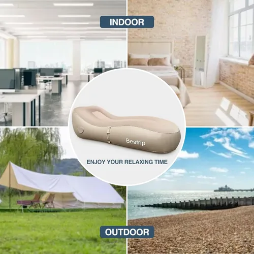 Vista 6 de Bestrip Tumbona inflable auto del sofá, cama del sofá del colchón de aire con la bomba de aire recargable