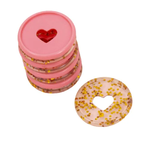 Vista 15 de Craftelier - Anillos de Disco M Metálicos con Corte de Troquel en Forma de Corazón para Encuadernación de Scrapbooking para Planners, Agendas