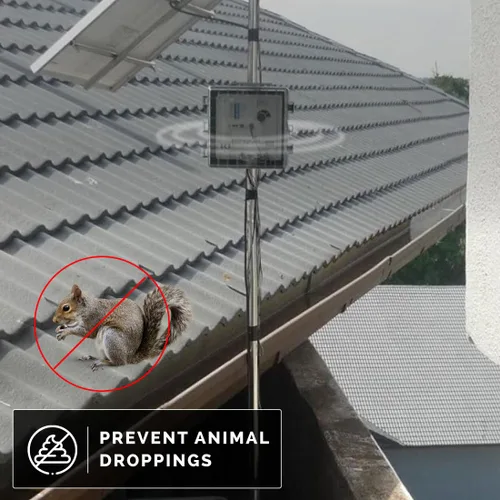 Vista 7 de Bird-X Critter Blaster PRO, dispositivo de señuelo de animales y pájaros sónico, panel de control con 4 altavoces, emite 8 sonidos grabados