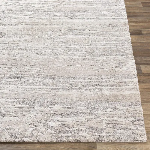 Vista 5 de Livabliss Lamarque - Alfombra moderna de pelo largo, 2 x 3 pies, gris/marfil