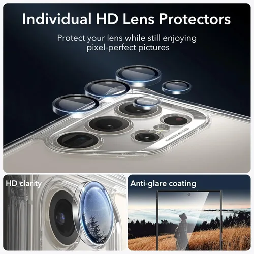 Vista 6 de ESR Funda para Samsung Galaxy S24 Ultra Serie Armor, Protección Completa del Cuerpo Cubierta Frontal con Protector de Pantalla y Marco Frontal Extra