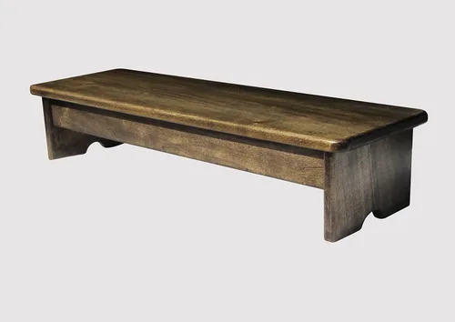 Vista 4 de Taburete de pie de noche de 6 pulgadas de alto (fabricado en los Estados Unidos) (mancha de nogal)