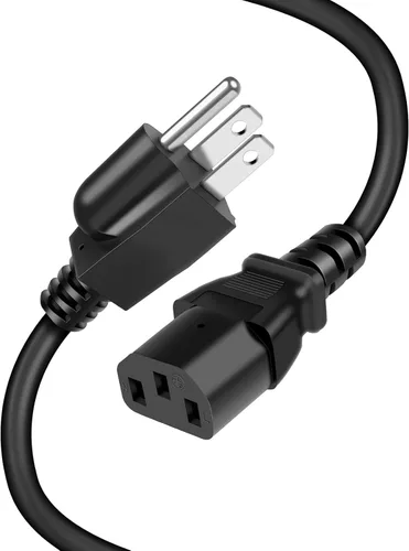 Cable de alimentación de CA para Samsung Lg Panasonic Dynex Philips Toshiba LCD TV de 6 pies universal de 3 clavijas de repuesto [listado UL]