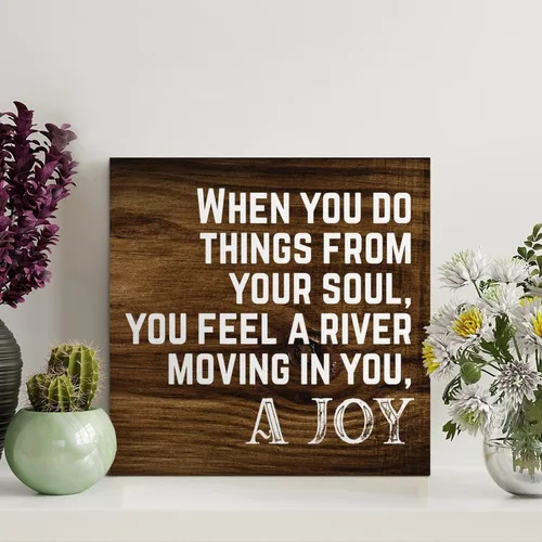 Vista 10 de LITTLEGROVE SEEDS Letrero de madera vintage con texto en inglés «Those Who Cannot Work with Their Hearts»