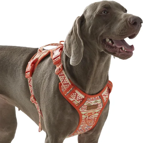 Vista 16 de Arnés para perro sin tirones, chaleco ajustable para perro para caminar fácilmente, material Oxford transpirable, arnés reflectante para mascotas