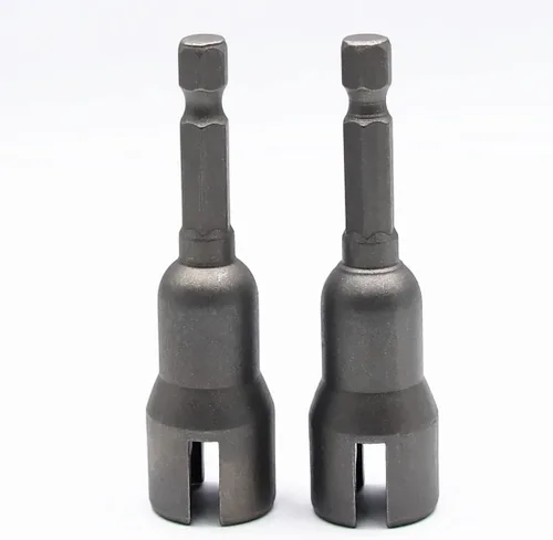 Vista 17 de 1 pieza de destornillador profundo de tuerca de ala, 1/4" de vástago hexagonal con ranura para tuerca de ala, herramienta de enchufe de tuerca