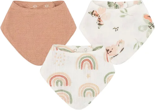 Vista 10 de Crane Baby Soft Muslin Baby Bib Set, 100% Organic Cotton Baby Bibs