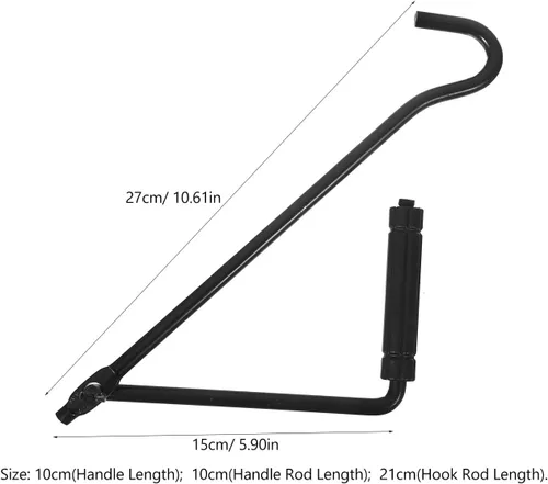 Vista 9 de Adaptador universal de rueda adaptadores de coche Jack Remolque Jack Mango de repuesto de acero Tijera Tijera Manivela Herramientas de repuesto